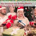 Christmas Wooden Blocks Stacking Game, Green Tree Collapsible Tower Game for Family Game Nights, Parties & Festive Decor, Suitable for Indoor/Outdoor Play