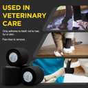 3 x OK TAPE 12 Rolls Self Adhesive Bandage Wrap, Elastic Athletic Tape, Self Stick Bandage Tape, Vet Wrap, Medical Wrap for Wrist, Feet, 2" x 5 Yards - Black