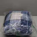 PAVILIA Blue Navy Plaid Sherpa Throw Blanket for Couch Twin, Plush Flannel Fleece, Soft Fuzzy Cabin for Sofa Bed, Warm Cozy Winter Gift, 60x80