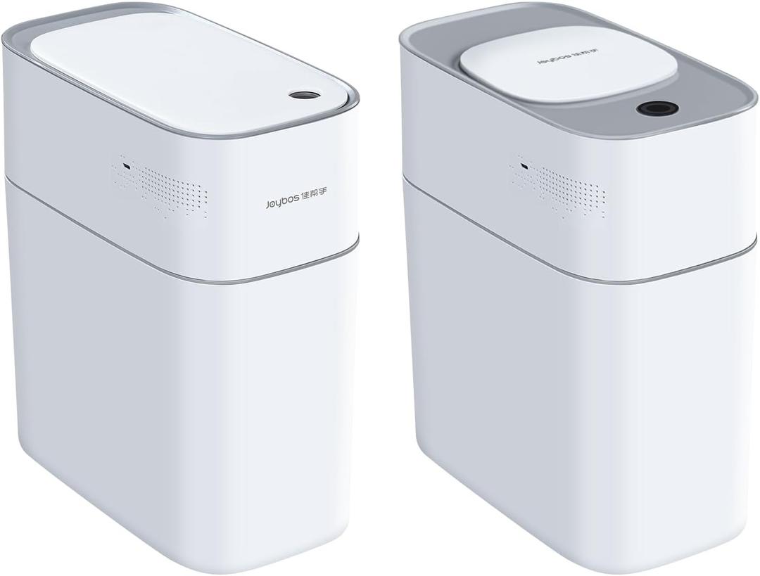 JOYBOS 2 Pack Bathroom Trash Can, White