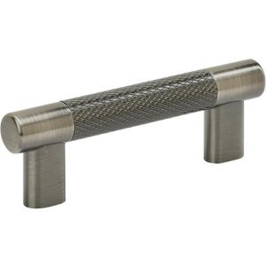 Amerock | Kitchen Cabinet Pull | Gunmetal | 3 in & -3/4 in (76 mm & 96 mm) Center-to-Center | Bronx | 1 Pack | Furniture Hardware | Cabinet Handle | Bathroom Drawer Pull