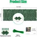 Artificial Ivy Privacy Fence Screen(No Assembly Required), 120"x40" Artificial Hedges Fence, Anti-Ultraviolet Artificial Faux Ivy Hedge for Outdoor, Garden Decor, Sweet Potato Leaves