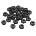 Uxcell 30Pcs Rubber Grommets 1/4 ID, 3/8 Drill Hole, Firewall Grommet Automotive Rubber Hole Eyelet Ring Gasket for Wire Cable Hose Protection, Metal Electric Box, (6x10mm, Black)