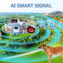 Plkm Wireless Dog Fence Pet Electric 2026 Newest Intelligent Containment System, Dog Out of Range Reminder Transmitter AI Smart Alarm, 360 Strong Signal Coverage, Display Receiver Battery Level