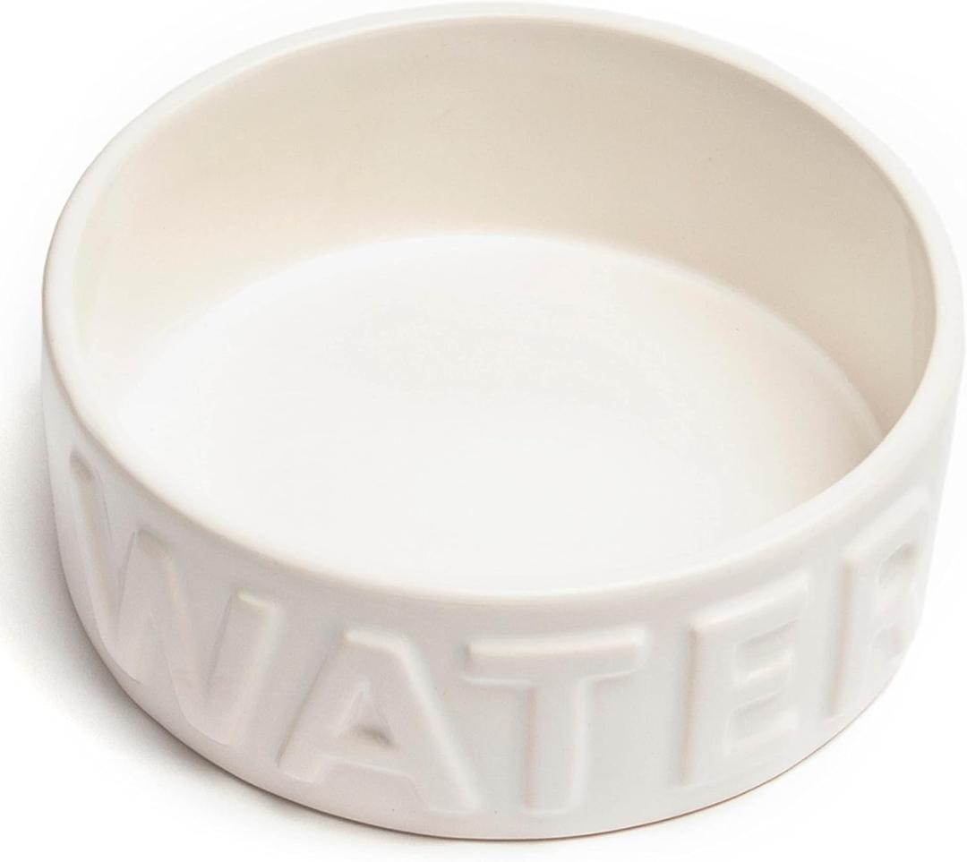Park Life Designs Pet Bowl | Classic Water (Medium, White)