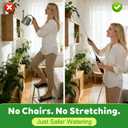 Electric High Reach Plant Waterer - Type C Wireless Hanging Plant Waterer, Battery Powered Sprayer Wand with Stainless Steel Telescopic (25.6"-34"), Indoor Watering Devices