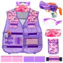 Kids Tactical Vest Kit for Nerf-Tactical Guns Vest Set for Girls Toys Gifts 8-12 Years Old -Easter Basket Stuffers Gifts for 6-10 Year Old Girls