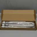 Closet Rod, 17 to 28 Inch Heavy Duty Adjustable Metal Clothing Rack for Hanging Clothes, Closet Poles for Wardrobes, Laundry, Durable Steel, Silver