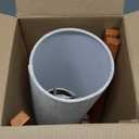 EDISHINE 13.5" Small Table Lamp, Walnut Wood Cylinder Nightstand Lamp for Bedroom, Beige Linen Shade, Corner Modern Bedside Lamp for Living Room, On-Off Line Switch, E26 Base (Bulb Not Included) (Dark Pearwood Color)