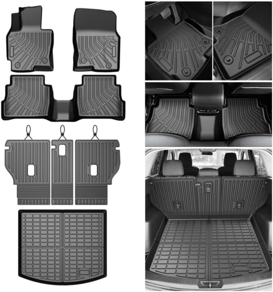 CX5 Floor Mats - Car Mats for Mazda CX5 2013-2016, All Weather Floor Mats and Cargo Liner with Backrest Mat for CX5 Accessories, Heavy Duty Rubber Mats, Car Accessories