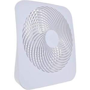 Treva 10-Inch Portable Fan, Powered by Battery and/or AC Adapter - Desk Fan Air Circulating with 2 Cooling Speeds for Personal and Travel Use (White)
