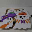 4 Pack Cute Halloween Ghost Yard Decorations - Ghost Yard Signs, Halloween Decorations Outdoor Scary for Garden, Pathway, Porch - Funny Holiday Party Decoration