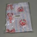 Red Lobster Crab Coastal Kitchen Towels, Preppy Beach Crawfish Dish Tea Towels for Kitchen Decor, Blue Striped Nautical Decorative Hand Towel for Bathroom, Seafood Boil Party Supplies, 16x24 Inch