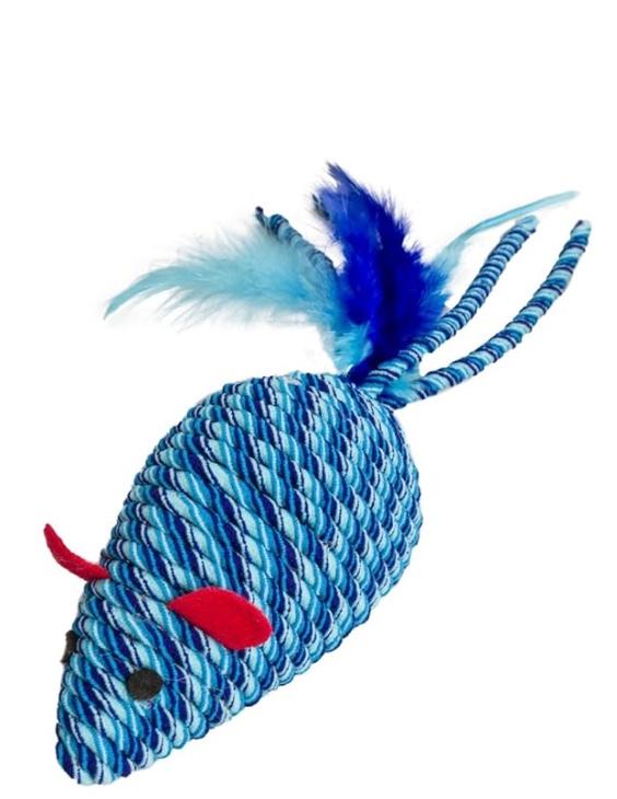 SPOT Ethical Pets 52074 Elasteeez Mouse/Feathers Pet Feather Toys