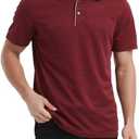 HQUEC Men's Polo Shirts Short Sleeve Quick Dry Moisture Wicking Performance Casual Work Regular-Fit Golf Shirts for Men 2XL