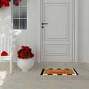 Duraaamo Set of 2 Hey Sugar Doormat Valentines Day Welcome Door Mat Black and White Striped Doormat with Non Slip Rubber Backing Rug for Home Bathroom Kitchen Entrance Front Door