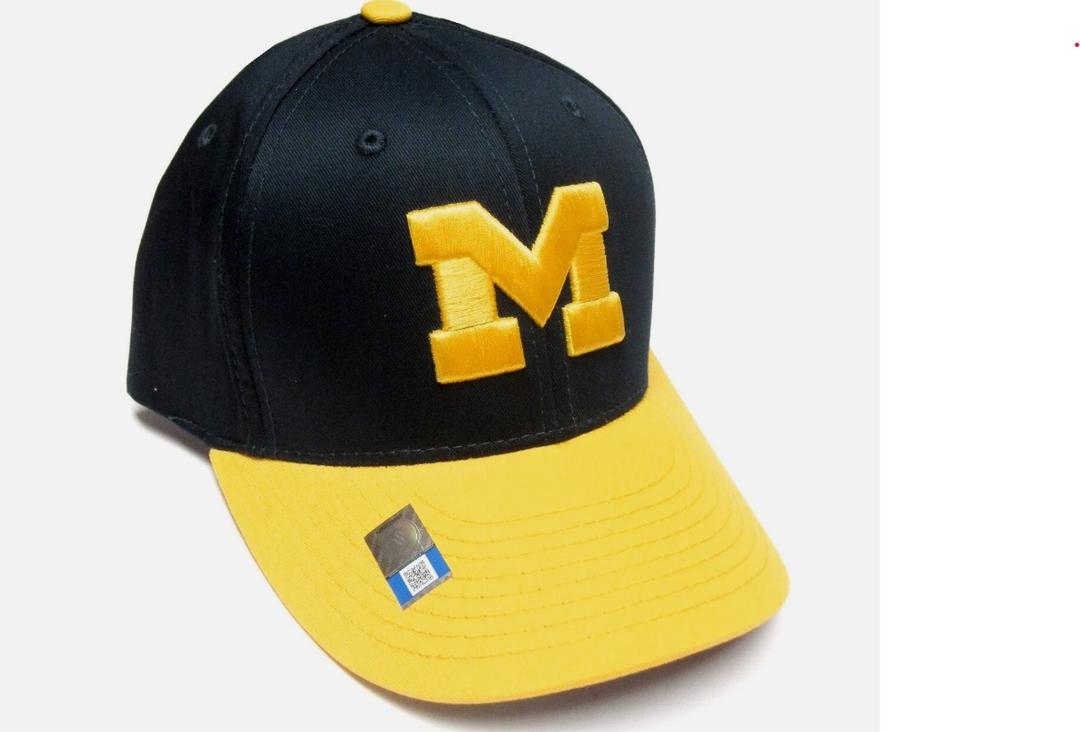 Michigan Wolverines NCAA OC Sports Navy Two Tone M Hat Cap Adult Mens Adjustable