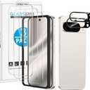 OMOTON 3+2 Pack for Google Pixel 10 Pro Screen Protector 6.3 inch, 3 Pack Tempered Glass Screen Protector&2 Pack Camera Lens Protector with Alignment Framework, Case Friendly(Not for 10/10 Pro XL)