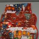 Wonnitar Christmas Runner Rug 2x6, Washable Kitchen Runner Rug Non Slip, Low Pile Soft Christmas Tree Hallway Runner Carpet for Entryway Bathroom Bedside Holiday Decor (Red,2'x6')