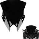 Windshield for NINJA500 SE 2024 2025 2026, PSLER Windscreen Double Bubble Wind Deflector Protector Fairing for NINJA500 SE Ninja 500 2024 2025 2026 (15" Black)