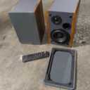 Smalody Powered Bookshelf Speakers (Pair), 2.0 Stereo Wood Active Speakers - 60 Watts RMS Near Field Speaker with Bluetooth, Wood Enclosure Premium Surround Sound Home Theater