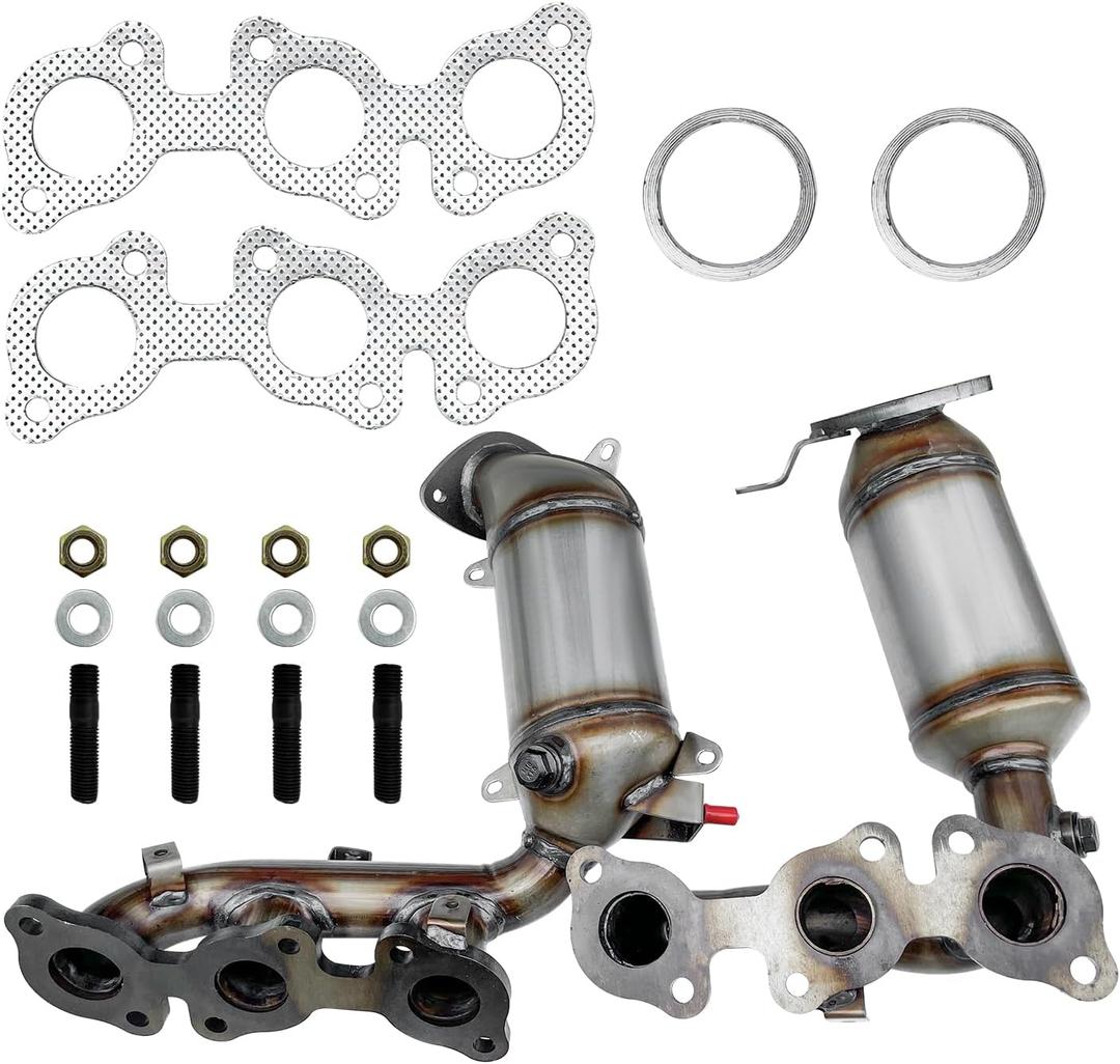 Front & Rear Catalytic-Converter Compatible with Lexus RX330 2004-2006, RX400h 2006-2008, Toyota Highlander 2004-2010, Sienna 2004-2006, 3.3L, 25052-20240, 25051-20240, 674-863, 674-880