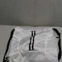 Hoedia Sports Drawstring Backpack - String Swim Gym Bag with Shoes Compartment and Wet Proof Pocket for Women/Men (White) (Large)