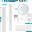 DoubleFill 2 Pack 8.5'' x 72'' Cordless Sidelight Blinds, Faux Wood Blinds