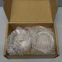 YARRAMATE 2.5 oz/75ML Espresso Shots Cup with Wood Handle (2 Pack), Clear Glass Espresso Measuring Cup, Espresso Shot Glass with Double V-Shaped Spout and Scale, Dishwasher Safe