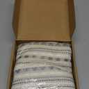 FUTEI Grey White Decorative Throw Pillow Covers 18x18 Inch Set of 2,Soft Cozy Chenille Jacquard Textured Cushion Case,Boho Home Decor for Couch Bed Living Room