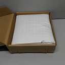 Amazon Basics Soft, Breathable, Wrinkle-Free Microfiber 4-Piece Bed Sheet Set, Full Size, Bright White Striped