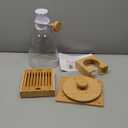 Honey-Can-Do Bamboo Cereal Dispenser with Airtight Lid  Countertop Dry Food Dispenser for Kitchen Organization  Eco-Friendly Cereal Container for Pantry