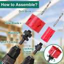Bi-Metal Hole Saw Kit, HYCHIKA 17 Pcs High Speed Steel 3/4" to 2-1/2" Hole Saw Set in Case with Mandrels, Hole Saw Bit for Metal, Drilling PVC Board,and Plastic Plate