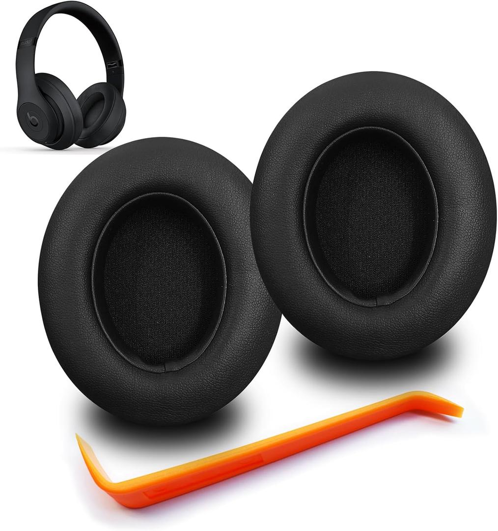 Studio 3 Ear Pads - Replacement Earpads for Beats Studio3 & Studio 2 Headphones (Black)