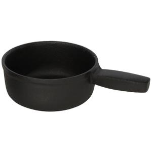 American Metalcraft CIFD Cast Iron Mini Fondue Pot with Handle, Black
