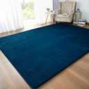 Andecor 5x7 Navy Blue Soft Fluffy Area Rug, Shag Indoor Rugs for Bedroom Living Room Dorm Nursery, Non-Slip Fuzzy Carpet for Boys Girls Kids Pets Home Decor