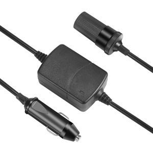 12V Battery Low Voltage Protector - Male Plug to Female Socket Extension Cable for Tire Pump, Air Compressor