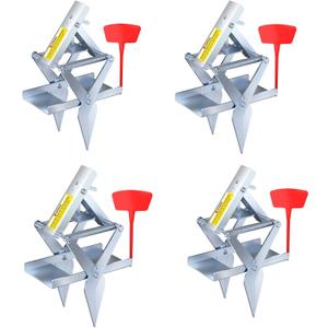 Mole Traps, 4 Pack Scissor Mole Trap with Rust-Proof Steel & High-Resilience Spring, Reusable Outdoor Mole Killer for Lawn, Garden & Farm, One-Step Setup, Quick Capture Gopher & Vole Trap