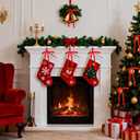 3 x 36 Pcs Velvet Bows for Christmas Tree - 5 x 7 in Velvet Ornaments for Christmas Tree Bows, Wreath, Garland, Stocking, Gift - Vintage Christmas Decor Decoration (Red)