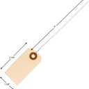 100 Manila Shipping Tags with Wire Attached #1-2 3/4 x 1 3/8 - Small Paper Hang Labels with Metal Ties and Reinforced Hole, Pre-Wired Tags to Tie On