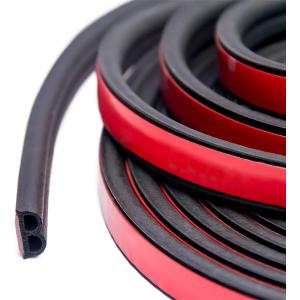 33Ft Universal Self Adhesive Weather Seal Strip for Car, 51/100 Inch Wide X 1/5 Inch Thick, Auto Door & Window Weatherstrip with Engine Cover (2 Rolls, 16.5 Ft Each) (33 Feet Long)