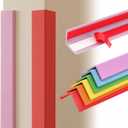 Pangda 6 Pcs Colorful Wall Corner Protectors Self-Adhesive, 39" L x 1.4" W