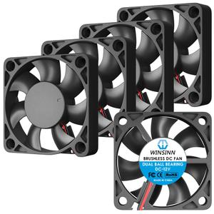 WINSINN 50mm 12V Fan - Dual Ball Bearing 6000 RPM 5010 Cooling Fan Replacement for 3D Printers/Computer Cases/Small Appliances, 30cm Cable with XH2.54-2PIN, Brushless 50x10mm (5Pcs)