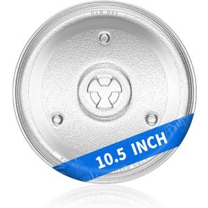 10.5 Inch /27cm Microwave Glass Oven Plate Replacement for Hamilton Beach - 252100500497, HB-P90D23, 10-1/2 inch Microwave Glass Turntable Tray for Sunbeam, GE, Emerson P23, Panasonic, Avant