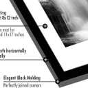 Americanflat 11x17 Picture Frame with Polished Plexiglass - Set of 2 - Use as 8x12 Frame with Mat or Display 11x17 Photo Without Mat - Galleria Collection - Picture Frames for Wall Display - Black