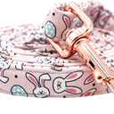 Elegant little tail Dog Leash, Dog Collar with Leash, Strong Dog Leashes Soft Cotton Handle Leash Holiday Durable Pet Leashes for Small Medium Large Dogs (Medium (Pack of 1), Bunny Pink)