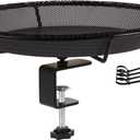 HRAYLTOP Deck Mounted Bird Feeder Bowl with 1.8 inch Thick Iron Clamp - Detachable Outdoor Decor for Garden Backyard Patio and Deck - Perfect for Attracting Birds