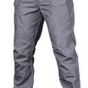 HYCOPROT Men's Hiking Pants Ripstop Water Repellent Lightweight Casual Cargo Pants Quick Dry Army 10 Pockets Work Trousers (38 Regular)