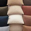 Foindtower Decorative Textured Boucle Throw Pillow Covers Accent Solid Pillow Cases Neutral Soft Cozy Couch Cushion Case for Chair Sofa Bedroom Living Room Home Decor 22x22 Inch,1PC,Light Khaki Tan