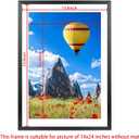 Mxtallup 14x24 Picture Frames Solid wood, Display Pictures 12x22 Inch With Mat or 14x24 Inch Without Mat, Poster Frames 12x22 in Photo Frames Wood Black (T22B1424W1222)